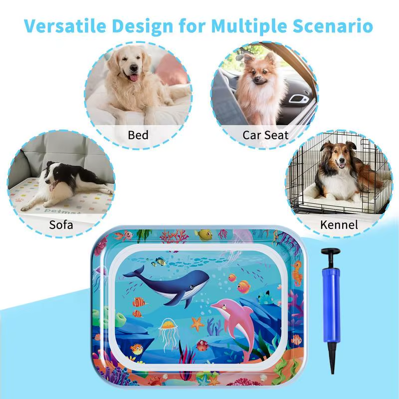 Water Sensory Play Mats for Cats Cooling Cat Bed Wear-Resistant Dog Cooling Pad