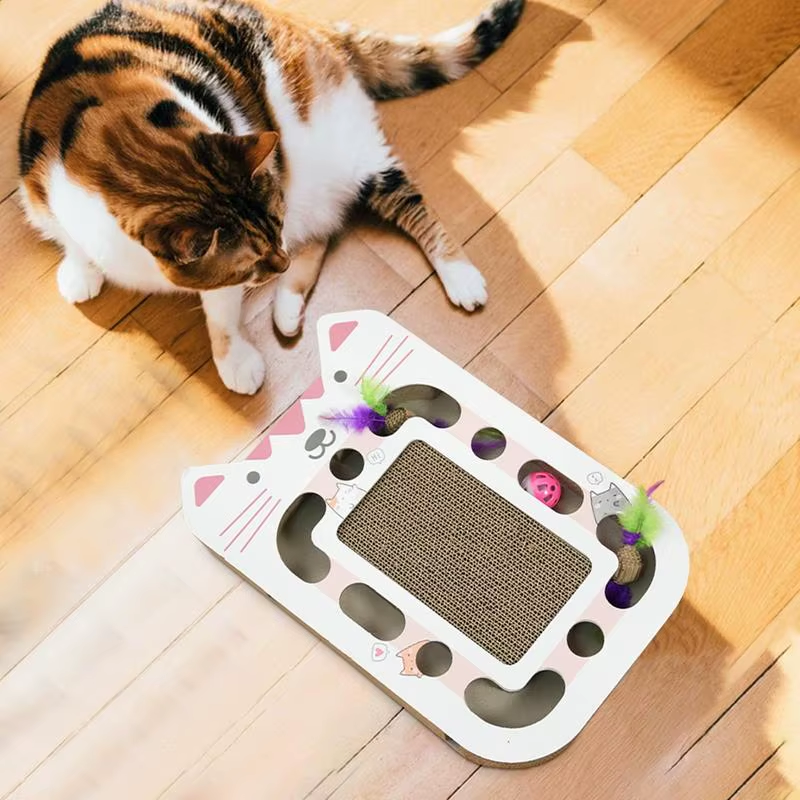 Cat Scratch Pad Interactive Multifunctional Scratch Pad for Cats Reusable Pet Ac