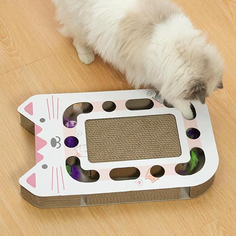 Cat Scratch Pad Interactive Multifunctional Scratch Pad for Cats Reusable Pet Ac