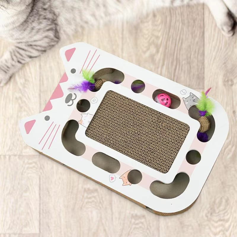 Cat Scratch Pad Interactive Multifunctional Scratch Pad for Cats Reusable Pet Ac