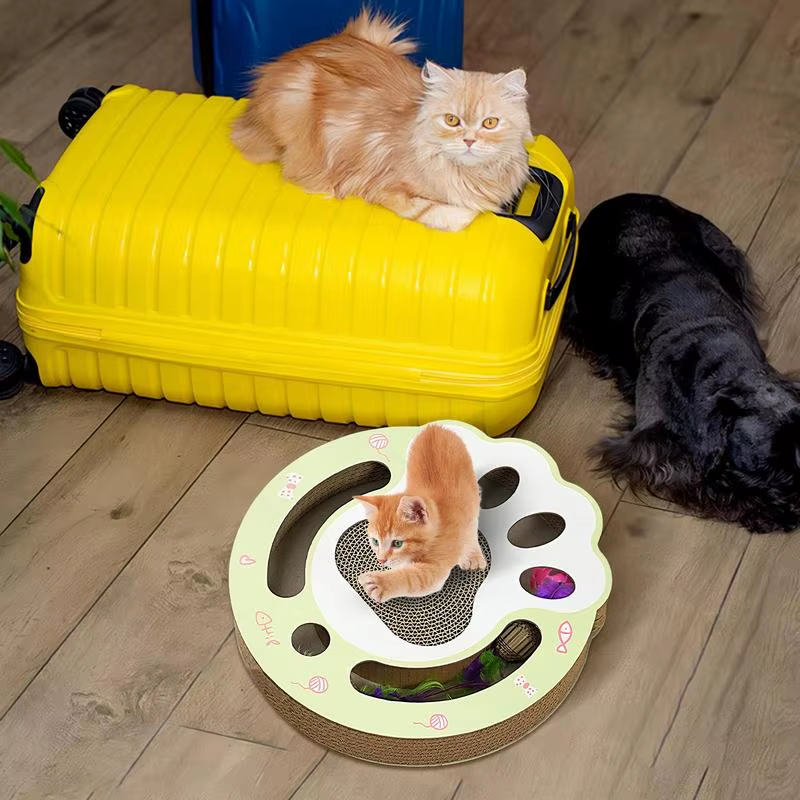 Cat Cardboard Sturdy Cat Scratching Mat Interactive Sturdy Funny Multi Functiona