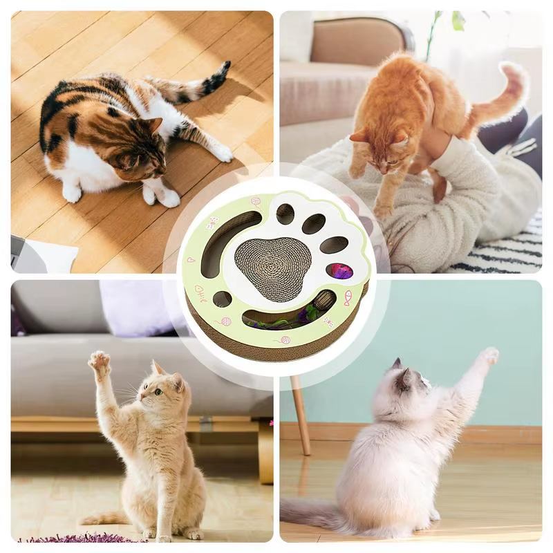 Cat Cardboard Sturdy Cat Scratching Mat Interactive Sturdy Funny Multi Functiona