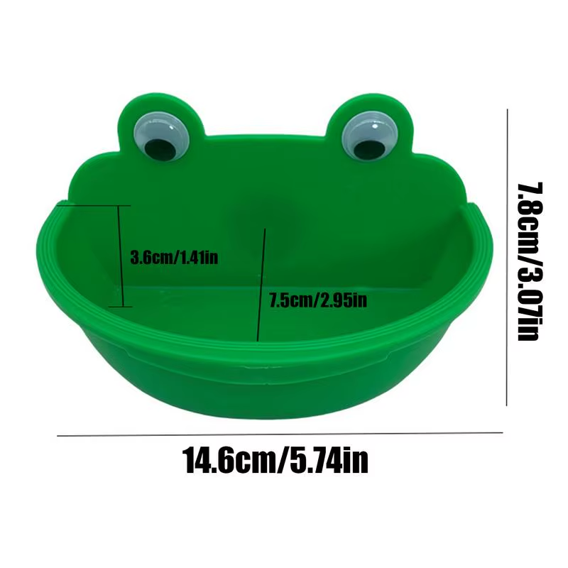 Bird Bowls for Cage Bird Food Container Splash-Proof Lovebird Bathing Dish for G