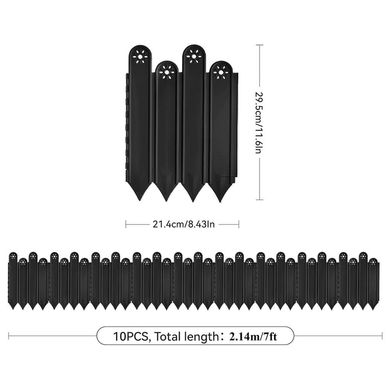Garden Edging Border 10 Pack Flower Bed Edging Borders Decorative Garden Fencing