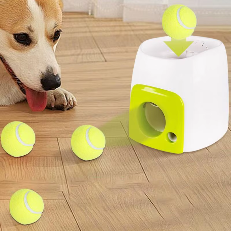 Automatic Dog Ball Launch Ball Thrower for Small Dogs Interactive Toys Training