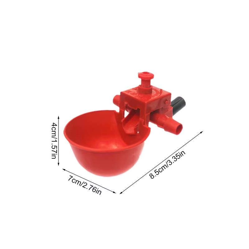 Chicken Watering Cups 10 Pieces Poultry Drinking Cups Adjustable Drinker and Foo