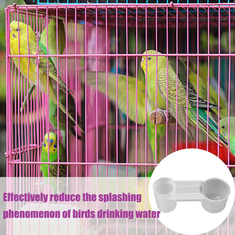 Poultry Cage Cup Supplies Water-Saving Bird Drinker Feeder Cup Safe Splash-Proof