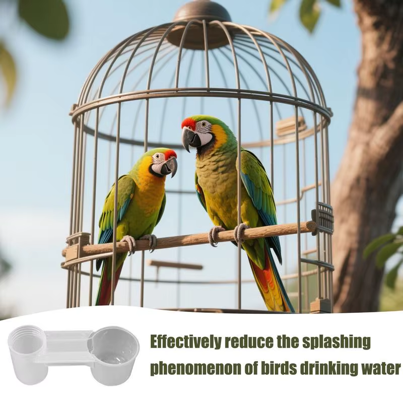 Poultry Cage Cup Supplies Water-Saving Bird Drinker Feeder Cup Safe Splash-Proof