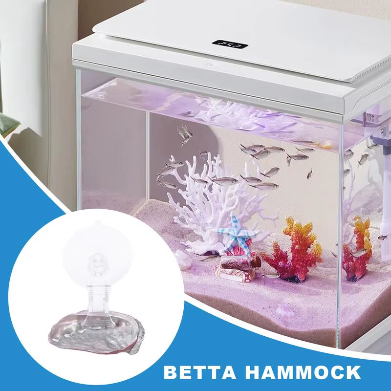 Betta Fish Hammock Aquatic Resting Suction Bed Resting Hiding Place Betta Hammoc