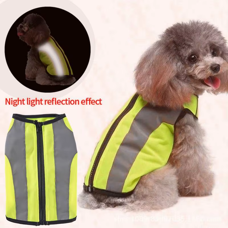 Hunting Dog Vest Fluorescent Dog Vest High Visibility Puppy Jacket with Zipper T