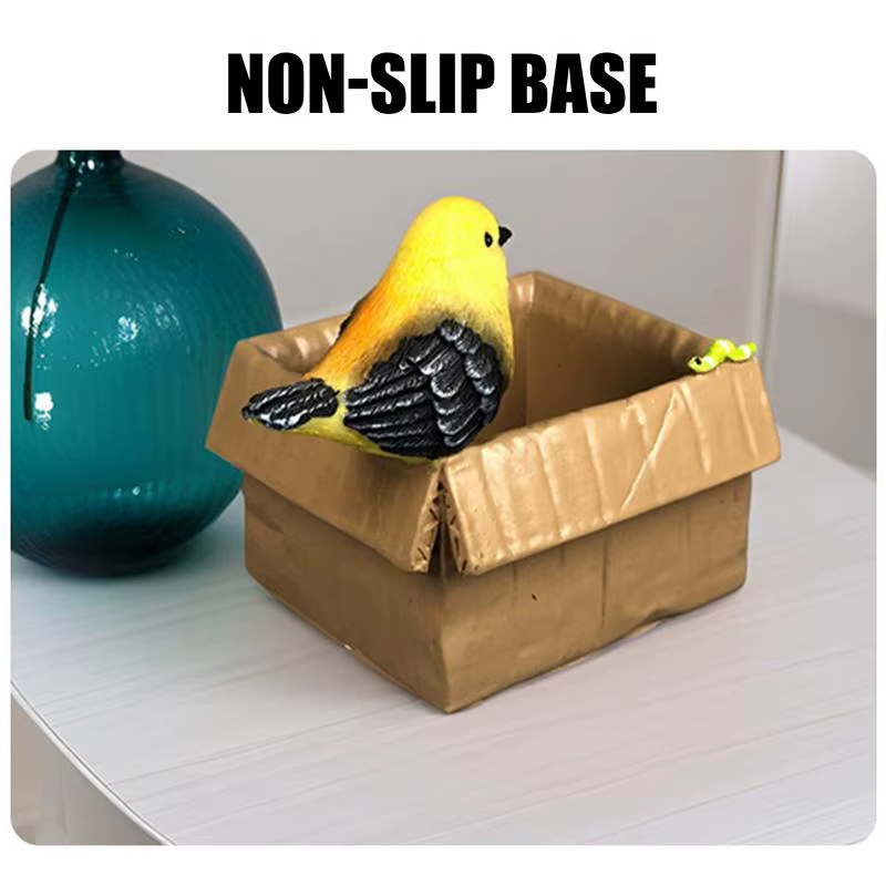 Bird Resin Statue Tabletop Ornament Bird Figurine Decor Decorative Animal Decora