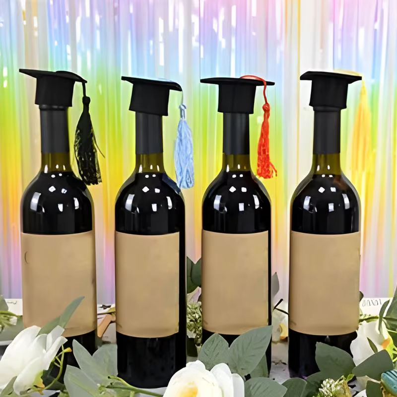 Graduation Hat Toppers 7X Graduation Wine Bottle Toppers with Tassels Photo Prop