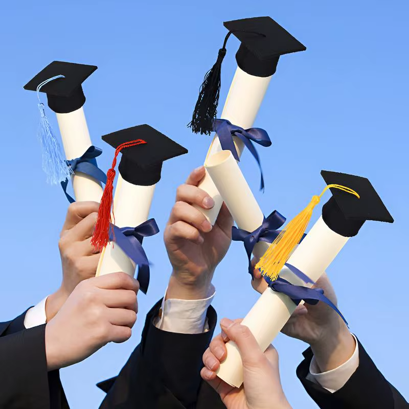 Graduation Hat Toppers 7X Graduation Wine Bottle Toppers with Tassels Photo Prop
