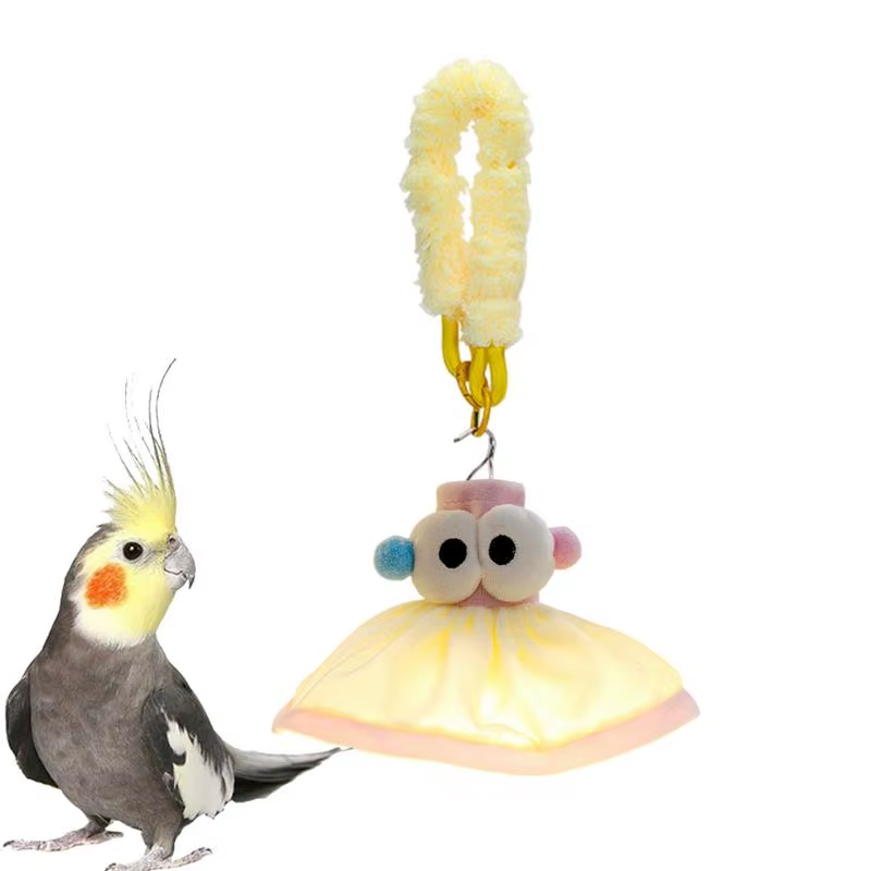Parrot Light Bird Cage Decoration Dimmable Plush Parrot-Shaped Bulb for Terrariu