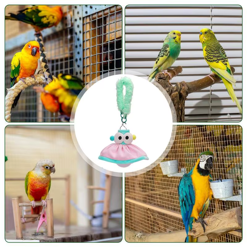 Parrot Light Bird Cage Decoration Dimmable Plush Parrot-Shaped Bulb for Terrariu