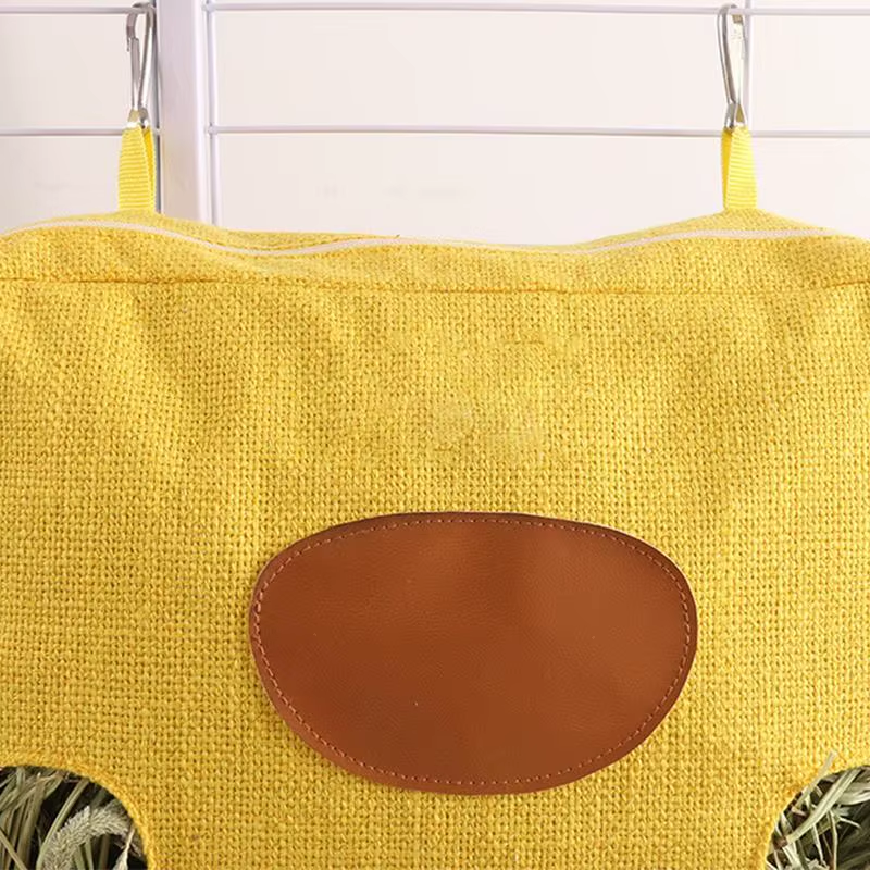 Hay Bag Hay Holder Bag for Small Animal 4-Hole Washable Snack Rack for Feeding C