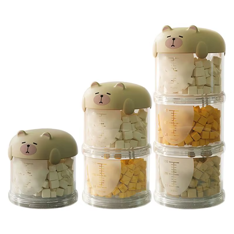 Dog Treat Container Clear Dog Treat Jar Food Dispenser Stackable Decorative Port