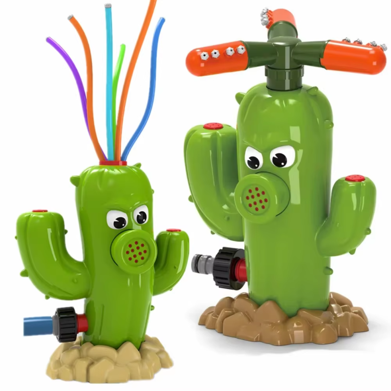 Water Spray Toy Cactus Sprinkler Outdoor Backyard Garden Water Toys Summer Yard