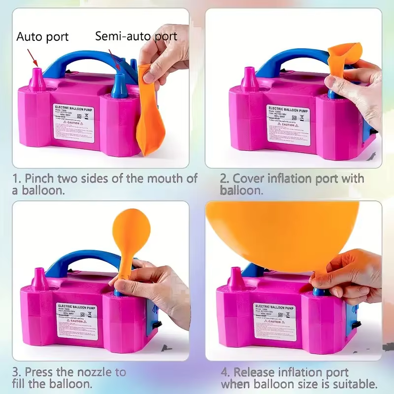 Portable Mini Electric Air Pump Inflating Balloons Balloon Inflator Automatic In