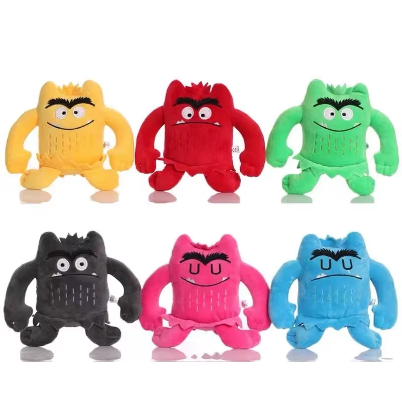 6Pcs/Set 6 Colors Kawaii the Color Monster Plush Doll Children Monster Color Emo