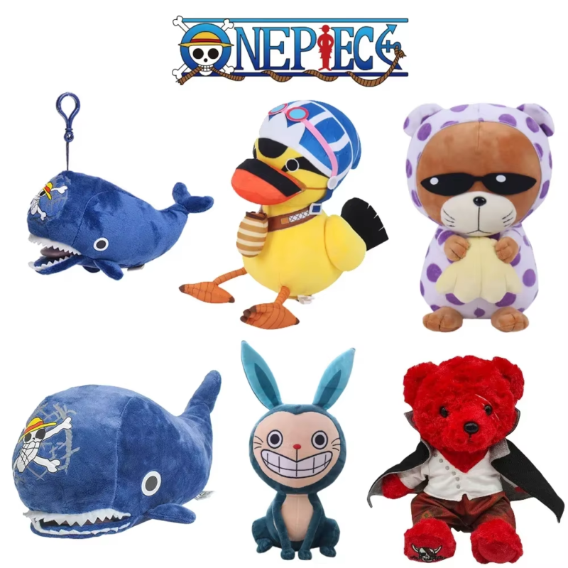 One Piece Laboon Plush Toy Pendant Raab Anime Whale Marine Animal Soft Stuffed D