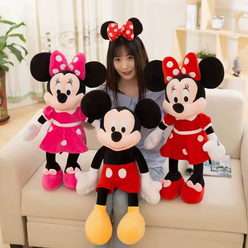 35-100Cm Big Size Kawaii Stuffed Mickey&Minnie Mouse Plush Toy Soft Pillow Goofy