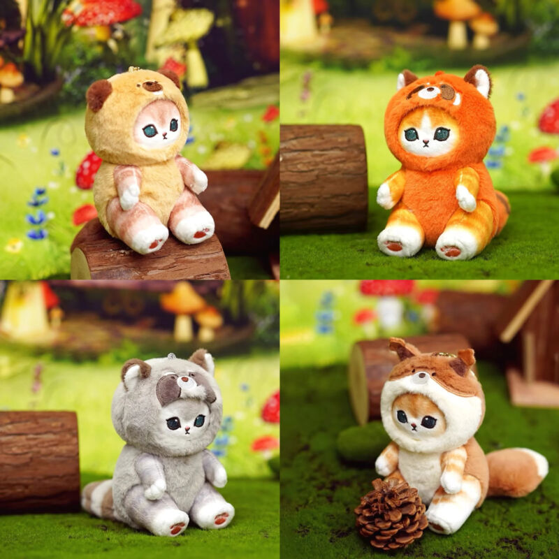 Original Mofusand Long Tail Animals Series 10/20Cm Plush Doll Cute Shark Cat Sof