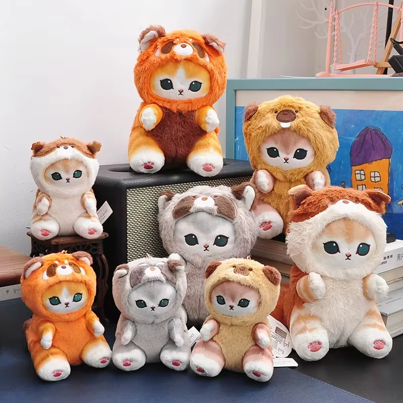 Original Mofusand Long Tail Animals Series 10/20Cm Plush Doll Cute Shark Cat Sof