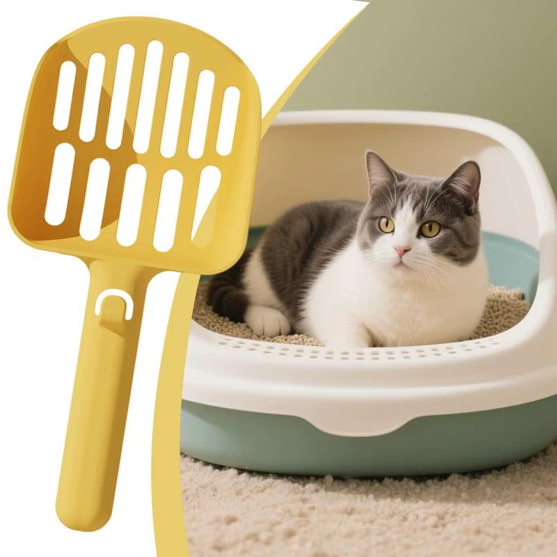 Cat Litter Scoop Ergonomic Handle Non-Stick Litter Box Scoop Fashionable Design