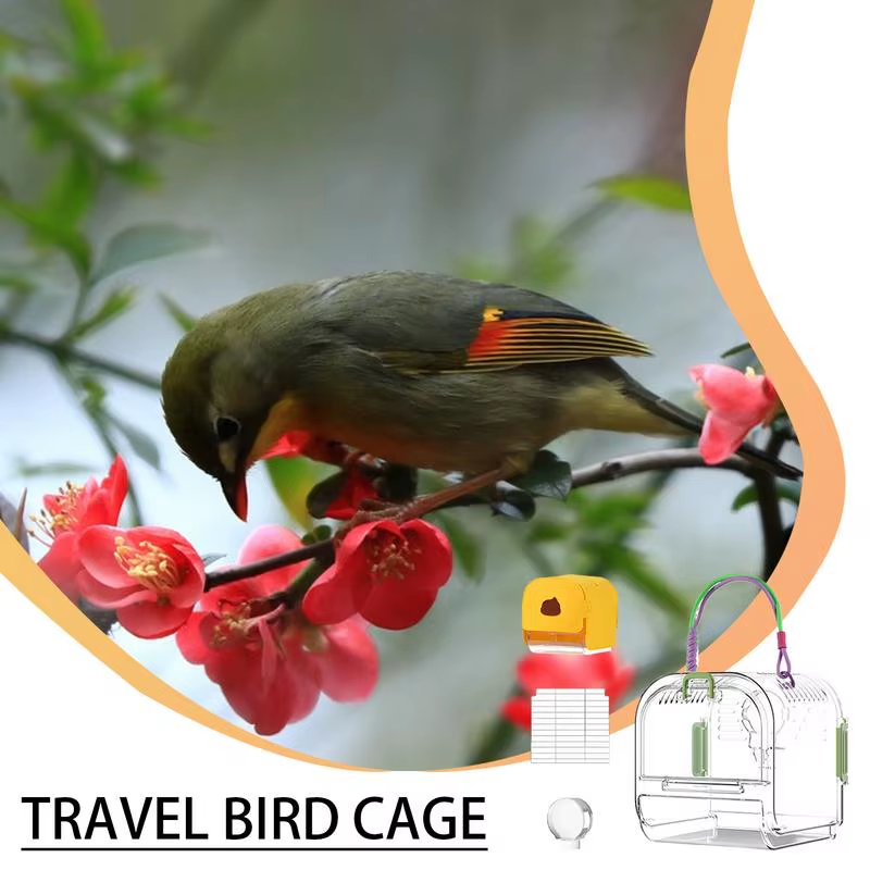 Cage for Birds Parakeet Nest with Easy-Clean Pull Out Tray Foldable Bird Supplie