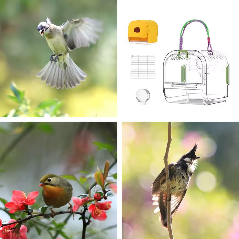 Cage for Birds Parakeet Nest with Easy-Clean Pull Out Tray Foldable Bird Supplie