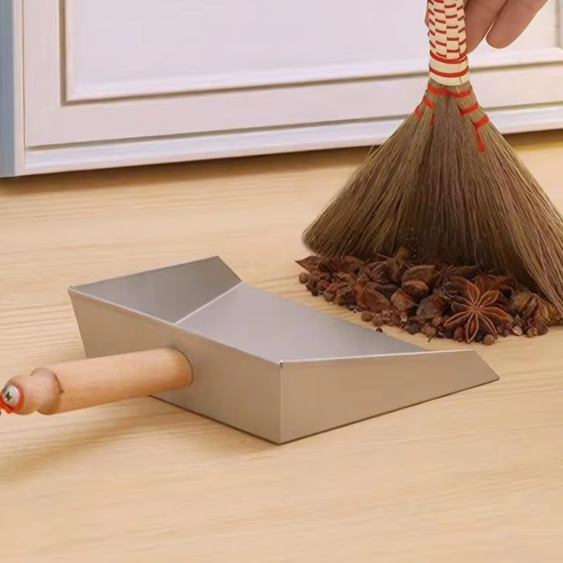 Small Metal Dust Pan Desk Cleaner Stainless Steel Dustpan Portable Wide Dust Pan