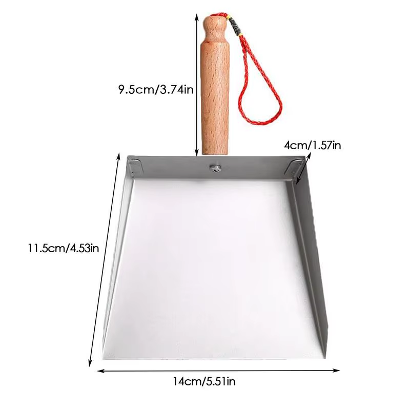 Small Metal Dust Pan Desk Cleaner Stainless Steel Dustpan Portable Wide Dust Pan