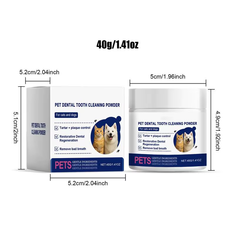 Powder for Dogs Teeth Cat Oral Cleaner Teeth Cleaning Made Easy Kitten Oral Care