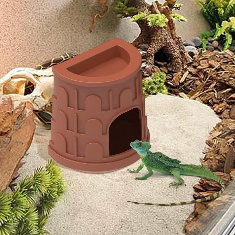 Reptile Hide House Leopard Gecko House Hiding Place Removable Habitat Decoration