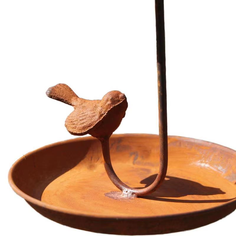 Balcony Bird Feeder Bird Water Feeder Weatherproof Metal Decorative Animal Feedi