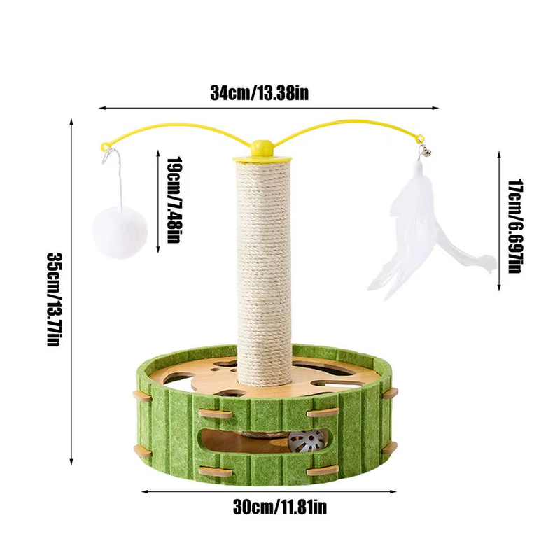 Cat Scratch Post Sisal Cat Scratching Post Kitten Interactive Toy Indoor Exercis
