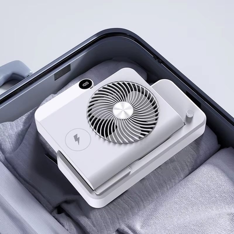Small Table Fan Air Circulator Fan with Wireless Charger 100 Speed Adjustment Di