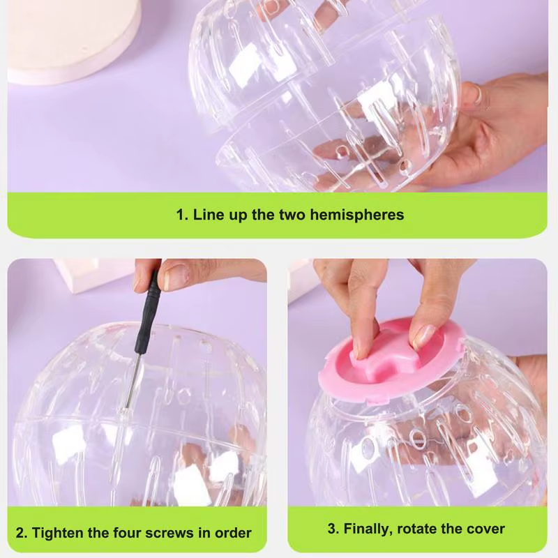 Hamster Running Ball Clear Hamster Training Exercise Toy Pet Jogging Ball Toy Ex