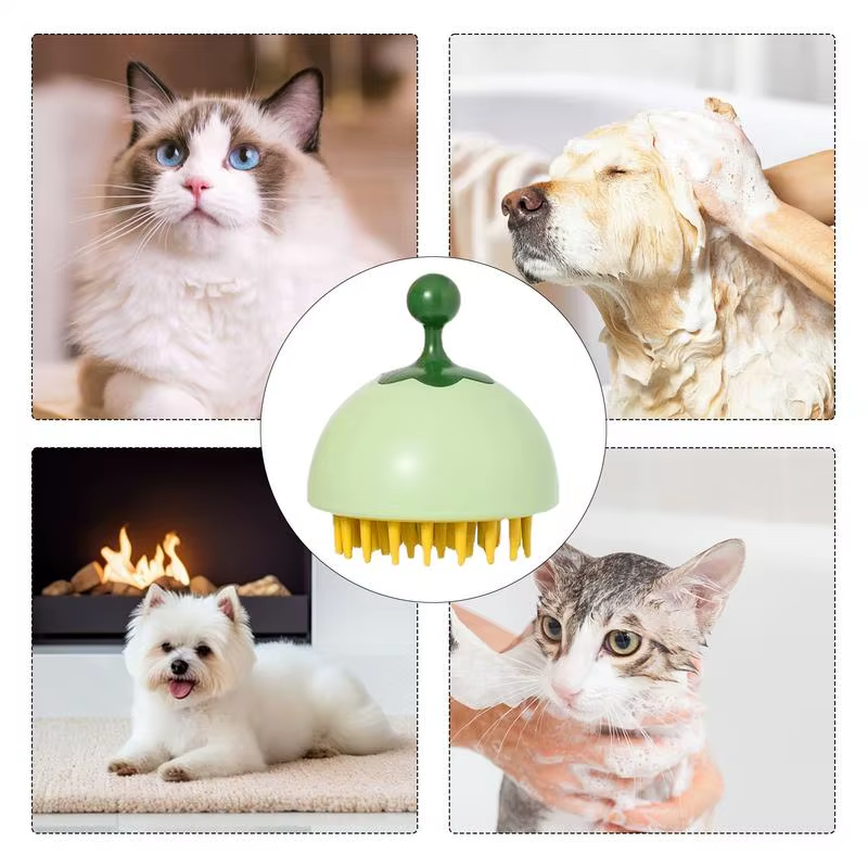 Dog Shampoo Brush Bathing Brush for Dog Bath Shampoo Silicone Pet Accessories Gr