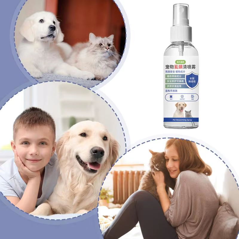Dog Spray Fly Protection 100Ml Fly-Off Home Pet Cleaning Spray Natural Plant Ext