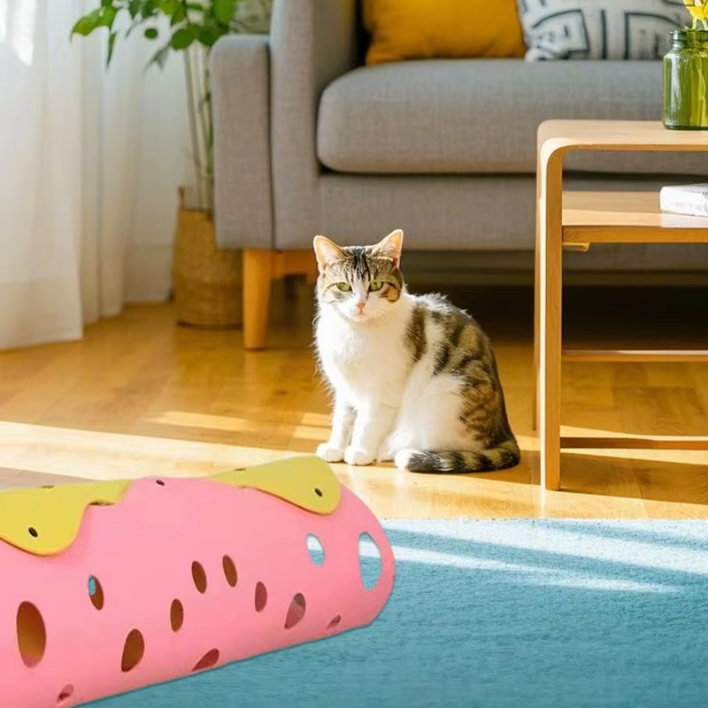 Cat Tunnel Bed Washable Hiding Nest for Kitten Felt Washable Tunnel Nest Bed Toy