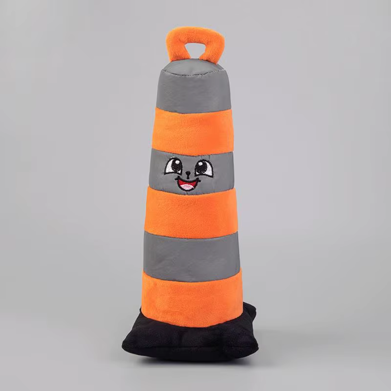 Dog Interactive Plush Toy Plush Traffic Cone Pet Puppy Interactive Toy Reaction