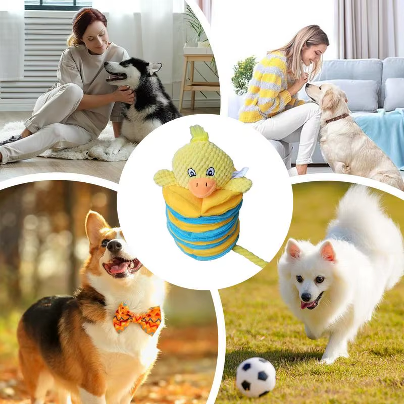 Dog Chew Toy Chew Duck Shape Plush Pillow Snuffle Ball Interactive Emotional Sup
