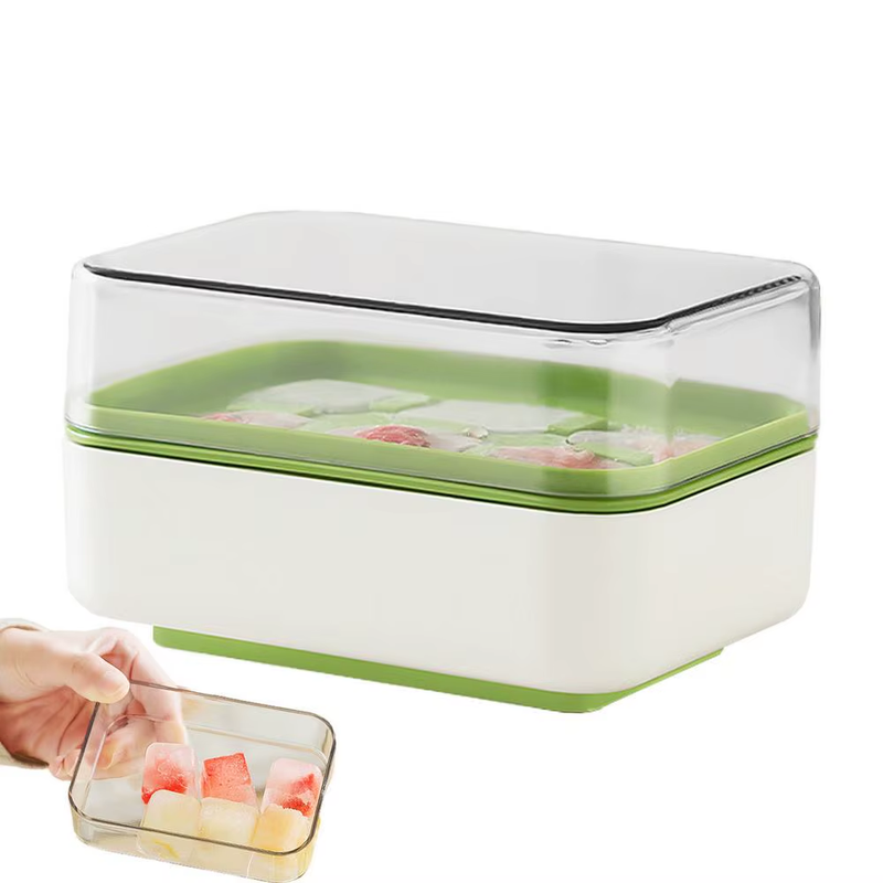 Ice Molds Freezer Ice Molds with Lid and Bin 6-Grid Design Food Grade Storage Ba