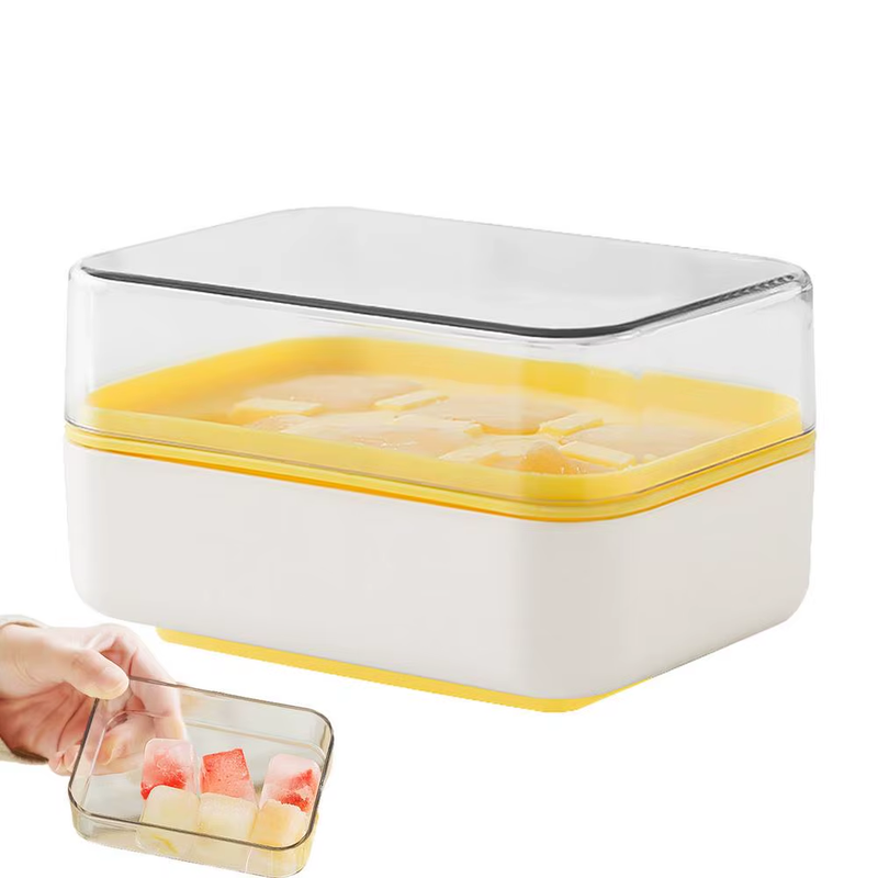 Ice Molds Freezer Ice Molds with Lid and Bin 6-Grid Design Food Grade Storage Ba