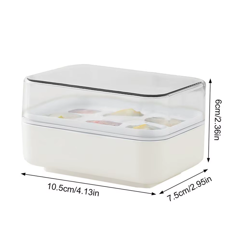 Ice Molds Freezer Ice Molds with Lid and Bin 6-Grid Design Food Grade Storage Ba