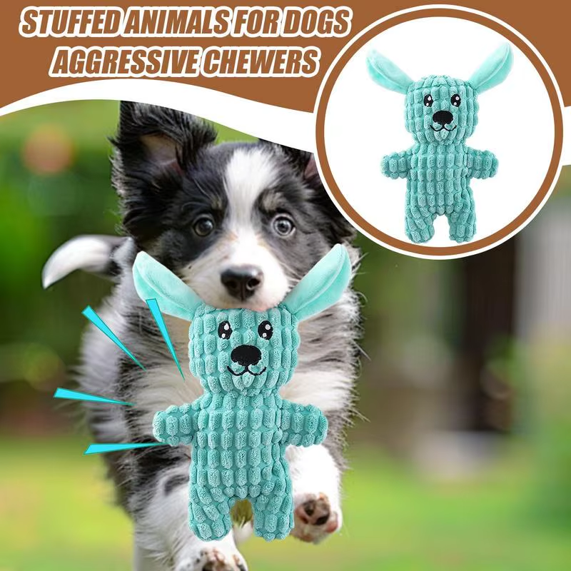 Squeaky Dog Toys for Aggressive Chewers Tough Dog Stuffed Squeaky Animal Pet Ind