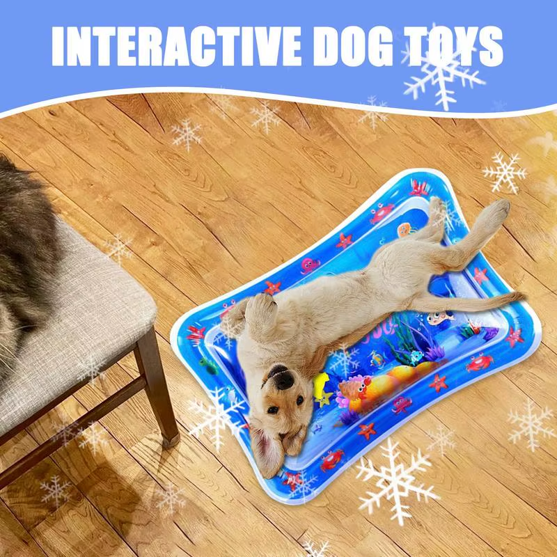 Water Sensor Play Mat Cat Pat Water Mat Thickened Interactive Cat Toys with Mari