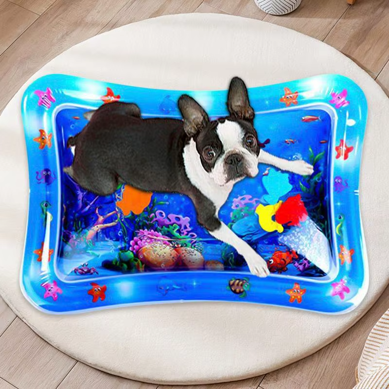 Water Sensor Play Mat Cat Pat Water Mat Thickened Interactive Cat Toys with Mari